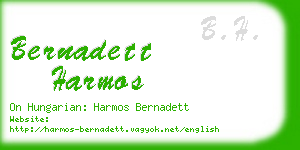 bernadett harmos business card